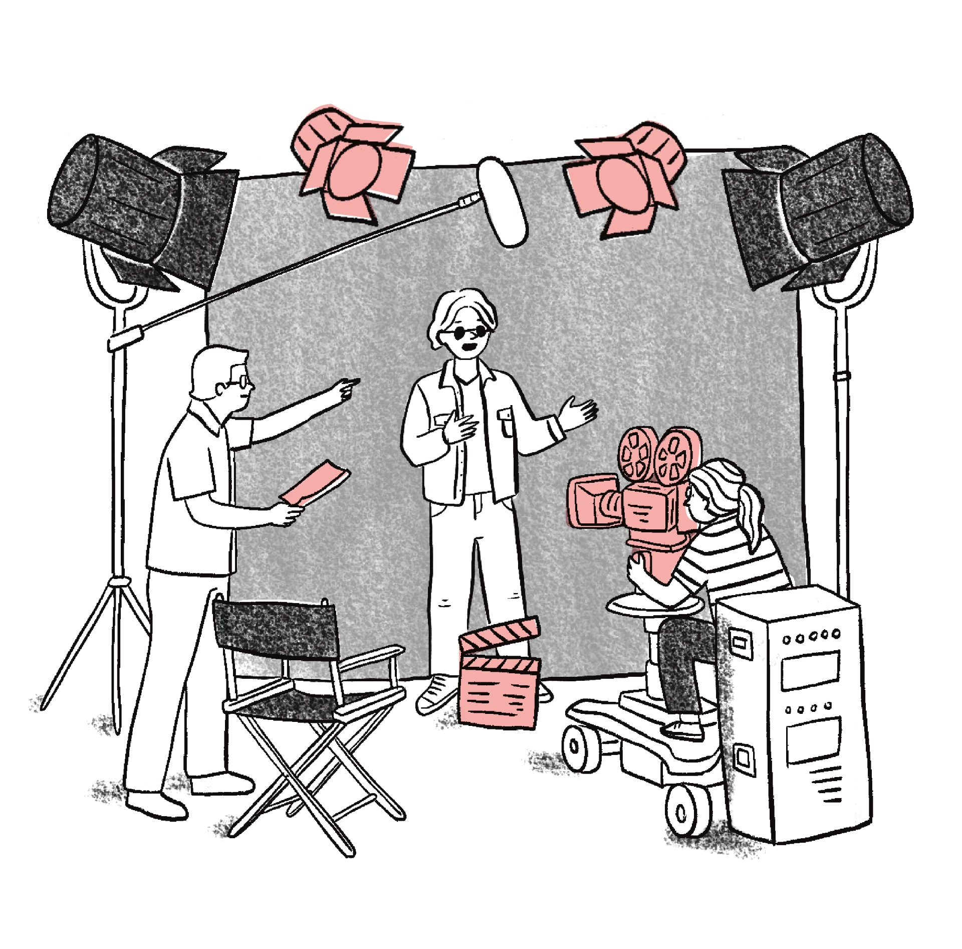 Ilustración original del Acto II — Rodaje